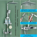 Modern matte black digital shower faucet set bathroom rainfall system