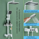 Modern matte black digital shower faucet set bathroom rainfall system