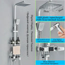 Modern matte black digital shower faucet set with bidet for bathroom