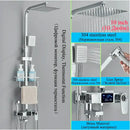 Modern matte black digital shower faucet set with bidet for bathroom