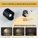 Modern matte black double head wall lamp bedroom led spotlight