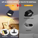 Modern matte black double head wall lamp bedroom led spotlight