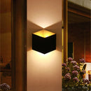 Modern matte black dual-head wall light outdoor sconce decor