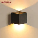 Modern matte black dual-head wall light outdoor sconce decor