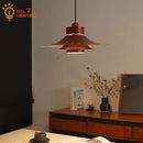Modern matte black flying saucer pendant light dining room