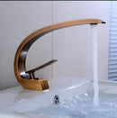 Modern matte black & gold modern basin faucet for bathroom