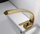 Modern matte black & gold modern basin faucet for bathroom