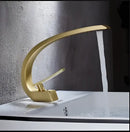 Modern matte black & gold modern basin faucet for bathroom