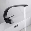 Modern matte black & gold modern basin faucet for bathroom