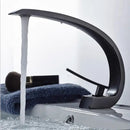 Modern matte black & gold modern basin faucet for bathroom
