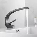 Modern matte black & gold modern basin faucet for bathroom