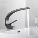Modern matte black & gold modern basin faucet for bathroom