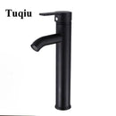 Modern matte black & gold single handle faucet wash basin mixer