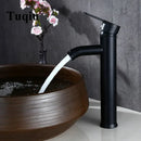 Modern matte black & gold single handle faucet wash basin mixer