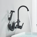 Modern matte black gourmet kitchen faucet with extendable spray