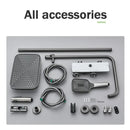 Modern matte black & grey digital shower faucet set bathroom rainfall