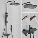 Modern matte black & grey digital shower faucet set bathroom rainfall