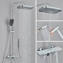 Modern matte black & grey digital shower faucet set bathroom rainfall