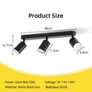 Modern matte black gu10 led ceiling light for dining rooms