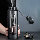 Modern matte black insulated glass water cup kitchen drinkware