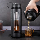 Modern matte black insulated glass water cup kitchen drinkware