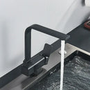 Modern matte black kitchen faucet 360 rotating sink mixer tap