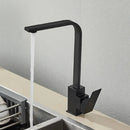 Modern matte black kitchen faucet single lever brushed nickel tap