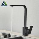 Modern matte black kitchen faucet single lever brushed nickel tap