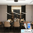 DecorBites™ Matte black Modern Led Chandelier For restaurant Kitchen island Hanging lamps Living room Bedroom