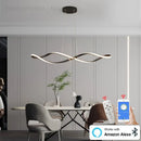DecorBites™ Matte black Modern Led Chandelier For restaurant Kitchen island Hanging lamps Living room Bedroom