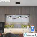 DecorBites™ Matte black Modern Led Chandelier For restaurant Kitchen island Hanging lamps Living room Bedroom