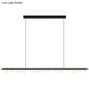 DecorBites™ Modern Matte Metal Island LED Ceiling Light with Simple Acrylic Shade