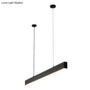 Modern matte black led pendant hanging light dining room