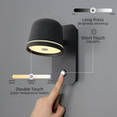 Modern matte black led wall lamp bedroom adjustable spotlight