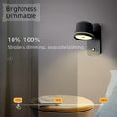 Modern matte black led wall lamp bedroom adjustable spotlight