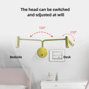 Modern matte black led wall lights bedroom adjustable reading lamp