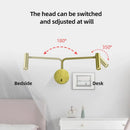 Modern matte black led wall lights curved bedroom reading lamp