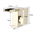 Modern matte black led waterfall basin faucet bathroom mixer tap