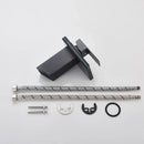 Modern matte black led waterfall bathroom sink faucet