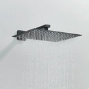 Modern matte black luxury rain shower head with wall arm bathroom