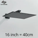 Modern matte black luxury rain shower head with wall arm bathroom