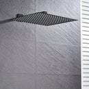 Modern matte black luxury rain shower head with wall arm bathroom