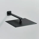 Modern matte black luxury rain shower head with wall arm bathroom