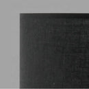 Modern matte black metal table lamp with fabric shade for living room