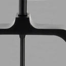 Modern matte black metal table lamp with fabric shade for living room