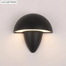 DecorBites™ Modern Aluminum Mushroom Design Wall Sconce LED Black Lamp for Porch, Warm/White Lighting