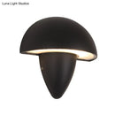 DecorBites™ Modern Aluminum Mushroom Design Wall Sconce LED Black Lamp for Porch, Warm/White Lighting