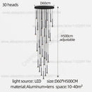 Modern matte black nordic pendant lamp for living room staircase