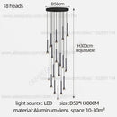 Modern matte black nordic pendant lamp for living room staircase