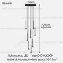 Modern matte black nordic pendant lamp for living room staircase
